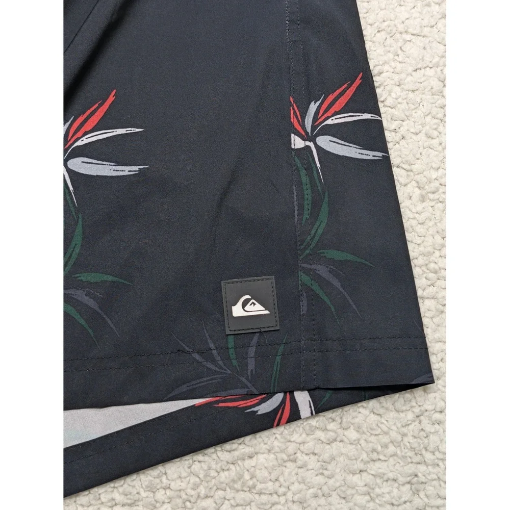 Quiksilver Mens Board Shorts Floral Bird of Paradise Black XXL